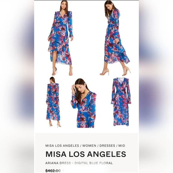 MISA LOS ANGELES Ariana Dress ue Floral Size XS - Picture 4 of 11